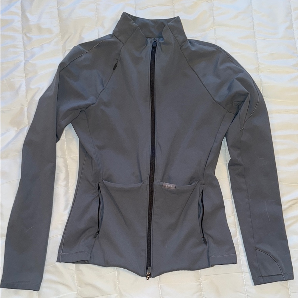 Women's FIGS Gray Scrub Jacket